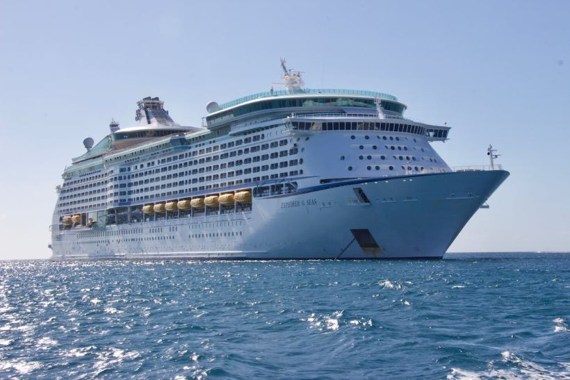 Royal Caribbean's Explorer of the Seas cruise ship being used as a family reunion facility.